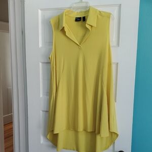 Women with Control Sleeveless Yellow Tunic